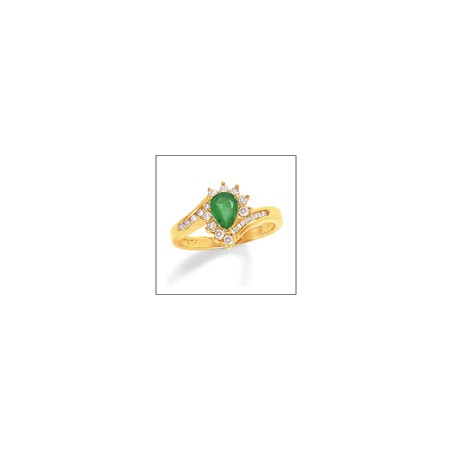 Emeraude forme poire 20/100