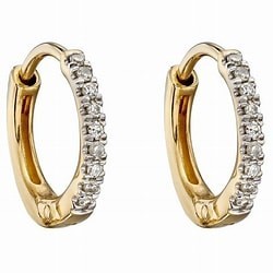 Paire boucle d'oreilles Or et Diamant