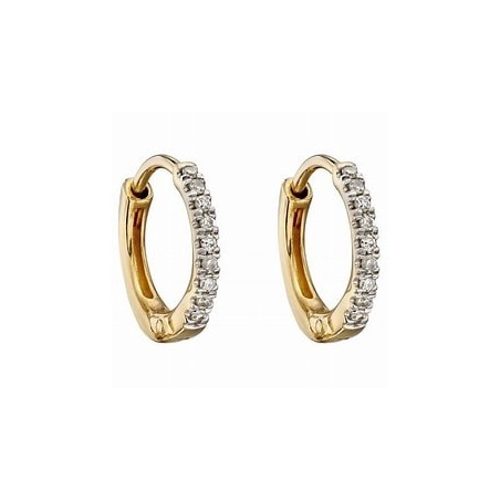 Paire boucle d'oreilles Or et Diamant