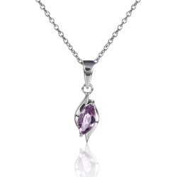 Collier en argent avec pierre précieuses