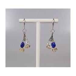 Paire boucle d'oreilles Argent et Pierres