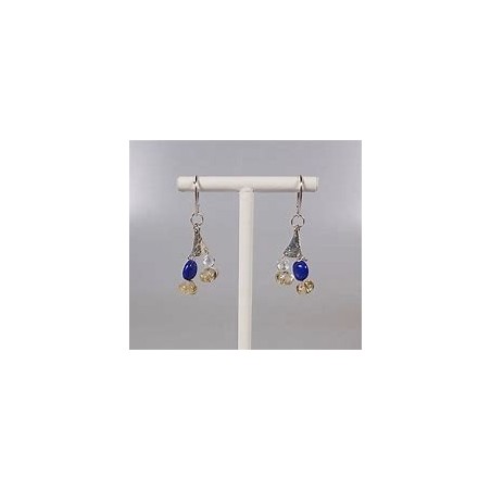Paire boucle d'oreilles Argent et Pierres