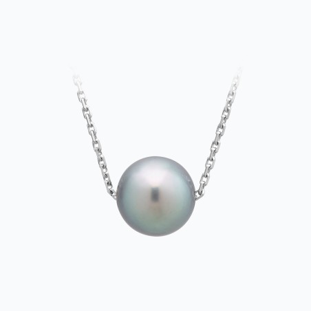 Collier Vanille - Argent et Perle véritable de Tahiti